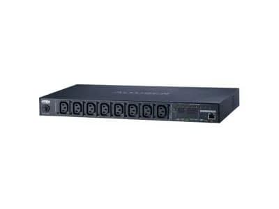 ATEN PE8108G-ATA-G, Mitattu, Kytkimellinen, 1U, Vaaka, Metalli, Musta, 8 AC-pistorasia(a)