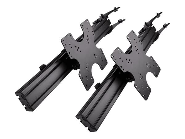 Next Level Racing Elite Add On - Ställ - för 3 monitorer - formpressad aluminium - karbongrå - skärmstorlek: 21"-43" - fristående