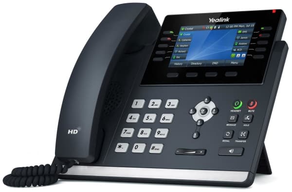 Yealink SIP-T46U - VoIP-telefon med anrops-ID - treveis anropskapasitet - SIP, SIP v2 - 16 linjer - klassisk grå