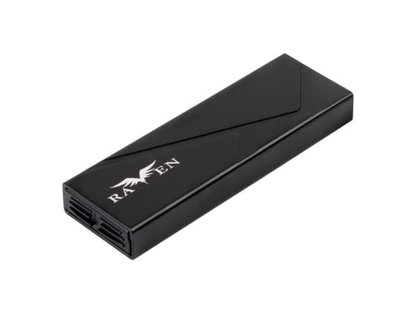Silverstone SST-RVS03, SSD-inkapsling, M.2, Serial ATA III, 10 Gbit/s, USB-anslutning, Svart Svart