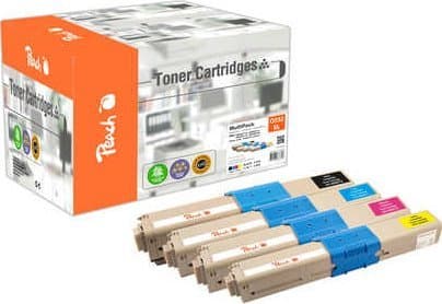 Peach 112227, 3500 sider, 9000 sider, Svart, Cyan, Fiolblå, Gult, 4 stykker
