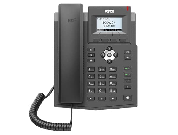 Fanvil X3S LITE, IP-telefon, Svart, Trådbunden telefonlur, Skrivbord/vägg, In-band, Utanför bandet, SIP-information, 2 linjer