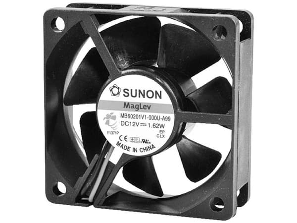 Sunon SUNON DC aksialvifte serie MB/EB 60x60x20mm Aksial ventilator 12 V 39,06 m³/h (L x B x H) 60 x 60 x 20 mm