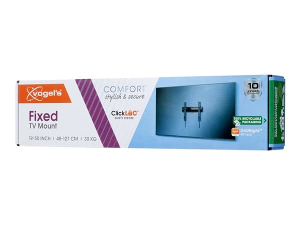 Vogel's Comfort TVM 3205 - Monteringssett (veggmontering) - fast - for TV - stål, herdet plast - svart - skjermstørrelse: 19"-50"
