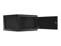 Miniatyrbilde 4 av 5: Lanberg WF01-6606-00B - Rack skap - veggmonterbar - svart, RAL 9004 - 6U - 19"
