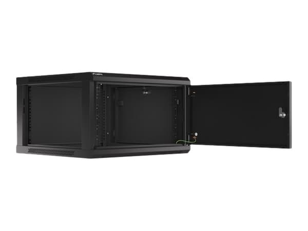 Lanberg WF01-6606-00B - Rack skap - veggmonterbar - svart, RAL 9004 - 6U - 19"