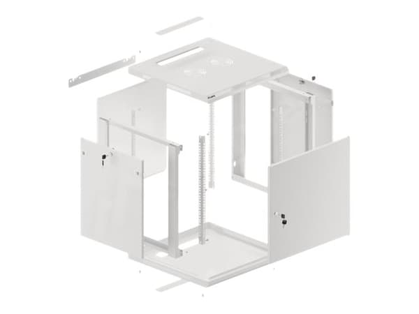 Lanberg - Rack skap - veggmonterbar - grå, RAL 7035 - 12U - 19"