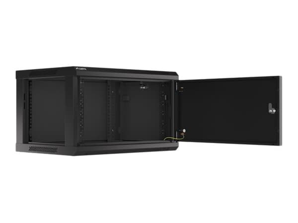 Lanberg WF01-6406-00B - Rack skap - veggmonterbar - svart, RAL 9004 - 6U - 19"