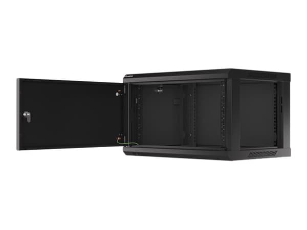 Lanberg WF01-6406-00B - Rack skap - veggmonterbar - svart, RAL 9004 - 6U - 19"