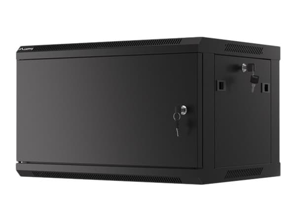 Lanberg WF01-6406-00B - Rack skap - veggmonterbar - svart, RAL 9004 - 6U - 19"