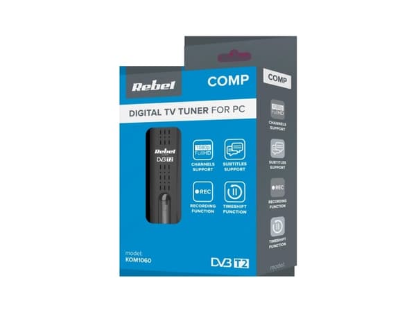 Rebel Comp Tuner DVB-T2,DVB-C,DVB-T H.265 HEVC USB
