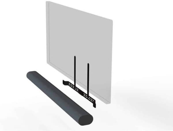 Flexson Sonos Arc, 101,6 cm (40"), 2,03 m (80"), 200 x 200 mm, 800 x 800 mm, Ruostumaton teräs, Musta