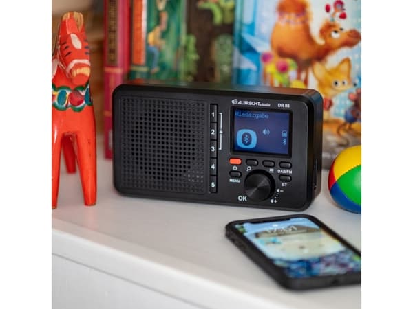 Albrecht DR 86, Henkilökohtainen, Digitaalinen, DAB+, FM, 87,5 - 108 MHz, 174 - 240 MHz, LCD