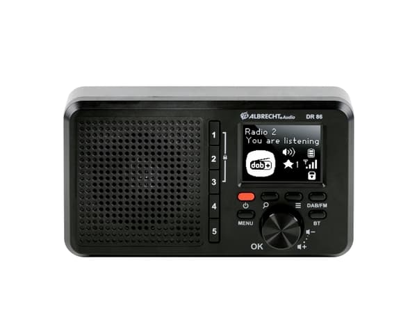 Albrecht DR 86, Henkilökohtainen, Digitaalinen, DAB+, FM, 87,5 - 108 MHz, 174 - 240 MHz, LCD