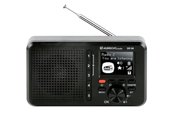 Albrecht DR 86, Personlig, Digitalt, DAB+, FM, 87,5 - 108 MHz, 174 - 240 MHz, LCD