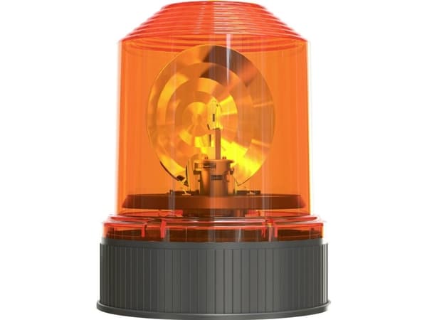 OSRAM Rotorblink Light Signal Halogen Beacon Light RBL101 24 V via ledningsnet Skruemontering Orange