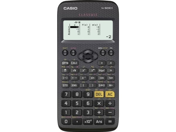 Casio FX-82DE X, Lomme, Vitenskaplig, 12 sifre, Batteri, Sort
