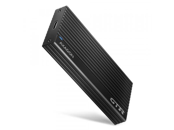AXAGON EEM2-GTR eksternt kabinett for M.2 SSD-er USB-C 3.2 Gen 2, svart Sort