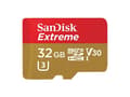Miniatyrbild 5 av 5: SanDisk Extreme - Flash-minneskort (adapter, microSDHC till SD inkluderad) - 32 GB - A1 / Video Class V30 / UHS-I U3 / Class10 - microSDHC UHS-I