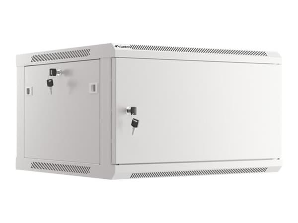 Lanberg WF01-6606-00S - Rack skap - veggmonterbar - grå, RAL 7035 - 6U - 19"
