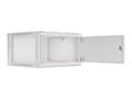 Miniatyrbilde 4 av 5: Lanberg WF01-6606-00S - Rack skap - veggmonterbar - grå, RAL 7035 - 6U - 19"