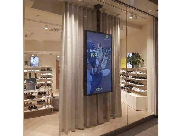 HI-ND Ceiling Casing 65" - Monteringssett (hylster) - portrett - for digitalsignerings-LCD-panel - svart, RAL 9005 - skjermstørrelse: 65" - takmonter