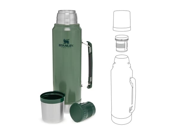 Stanley 10-08266-001, 1 l, Grön, Rostfritt stål, 24 h, 24 h, Camping