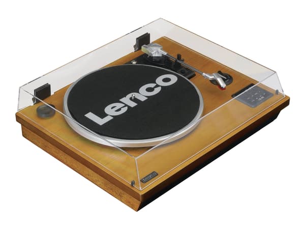 Lenco LS-55WA, Hihnakäyttöinen levysoitin, Puoliautomaattinen, Puu, Puu, Muovi, 33,45 RPM