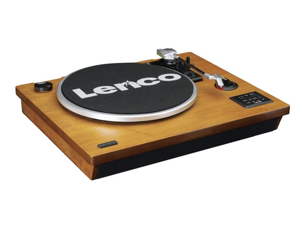 Lenco LS-55WA, Hihnakäyttöinen levysoitin, Puoliautomaattinen, Puu, Puu, Muovi, 33,45 RPM