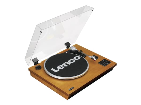 Lenco LS-55WA, Hihnakäyttöinen levysoitin, Puoliautomaattinen, Puu, Puu, Muovi, 33,45 RPM