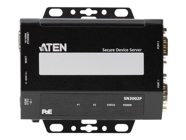 ATEN Altusen SN3000 series SN3002P - Enhetsserver - 2 portar - 100Mb LAN, RS-232