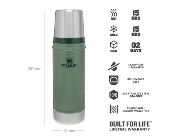 Stanley 10-01228-072, 0,47 L, Vihreä, Ruostumaton teräs, 15 h, 15 h, Telttailu