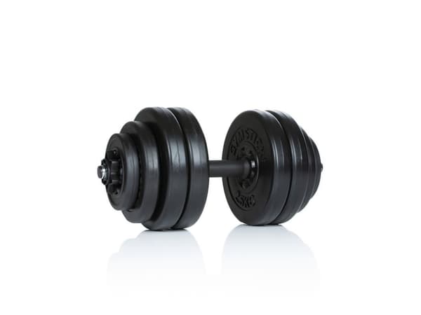 Gymstick 61122-15, Justerbar hantel, Svart, Vinyl, Betong, Vinyl, 15 kg, 2,5 kg