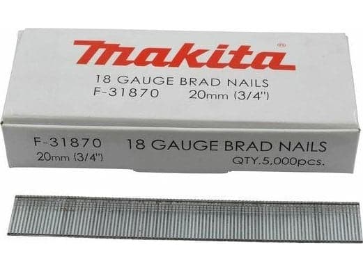 Makita - Staples - 5000 deler - lengde: 20 mm - bredde: 1.2 mm - for Makita AF506, AF506N, DBN500RTJ, DBN500ZJ, DFN350, DFN350Z, DFN350ZJ, FN001GZ; L