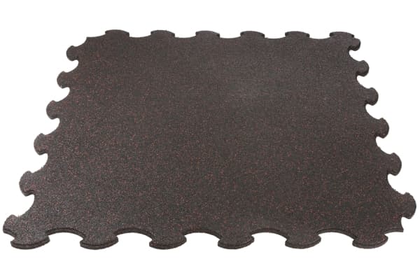 Interlocking Mat Pro Rubber 102,7 x 102,7 x 1,5 cm , black-red