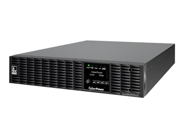 CyberPower OL2200ERTXL2U - UPS (rackmonterbar/ekstern) - AC 200/208/220/230/240 V - 2000 watt - 2200 VA - blysyre - USB, serial - utgangskontakter: 9 Sort