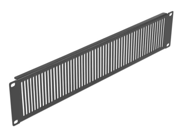 Delock - Rackpanel - svart - 2U - 19"