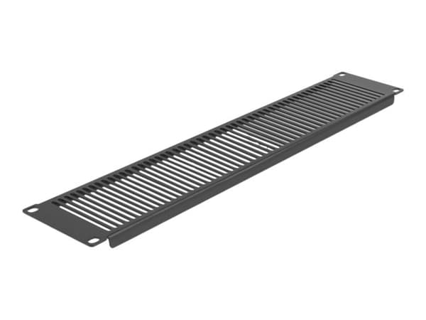 Delock - Rackpanel - svart - 2U - 19"