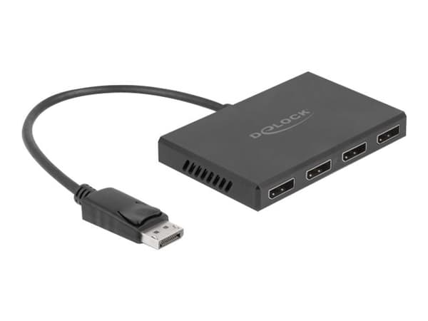 Delock - Video/lyd-splitter - 4 x DisplayPort - stasjonær