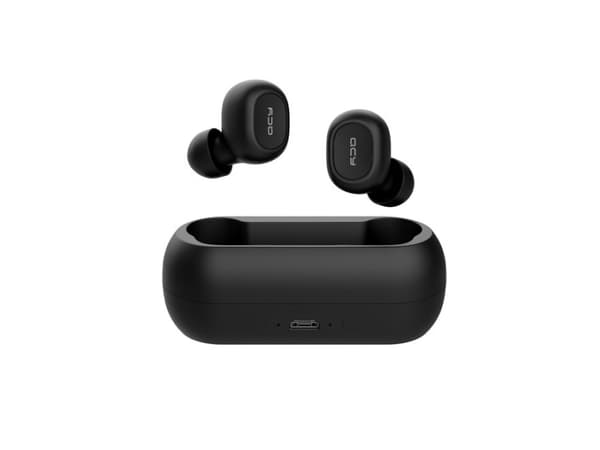 QCY T1C-BLACK, Trådløs, Samtaler/musikk, Hodesett, Sort