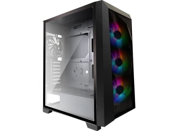Xilence Performance A + X712.RGB - Mid tower - ATX - sidepanel med vindu (herdet glass) - ingen strømforsyning (ATX) - svart