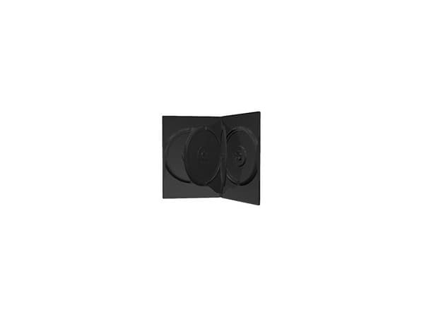 MediaRange - DVD-videoboks - kapasitet: 4 CD/DVD - svart (en pakke 50)