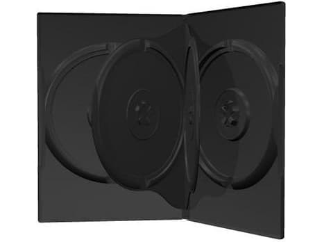 MediaRange - DVD-videoboks - kapasitet: 4 CD/DVD - svart (en pakke 50)