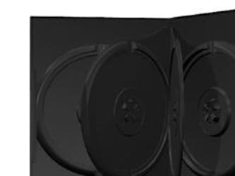 MediaRange - DVD-videoboks - kapasitet: 4 CD/DVD - svart (en pakke 50)