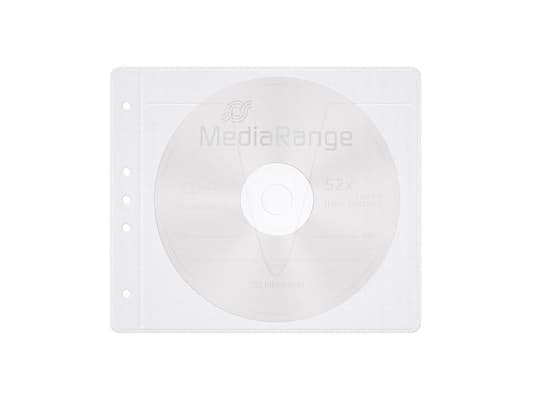 MediaRange - CD/DVD-ficka - kapacitet: 1 CD, 1 DVD - vit (förpackning med 50 st)