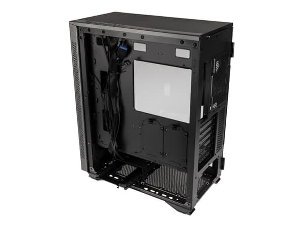 Kolink Stronghold Barricade - Mid tower - utökad ATX - genomskinlig sidopanel (härdat glas) - ingen strömförsörjning (ATX) - grå - USB/ljud