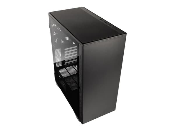 Kolink Stronghold Barricade - Mid tower - utökad ATX - genomskinlig sidopanel (härdat glas) - ingen strömförsörjning (ATX) - grå - USB/ljud