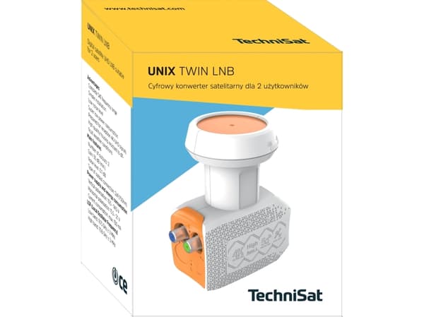 TechniSat UNIX Twin LNB, F, 150 mA, Oransje, Hvit, -30 - 70 °C