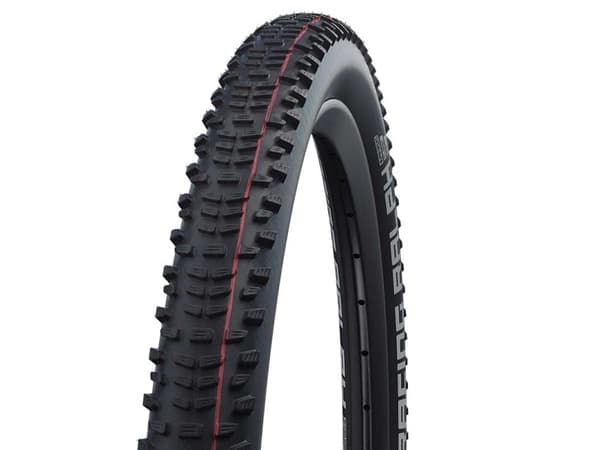 Schwalbe Racing Ralph, 29", MTB, Slanglöst däck, Folding bead, Off-road, Svart, Röd