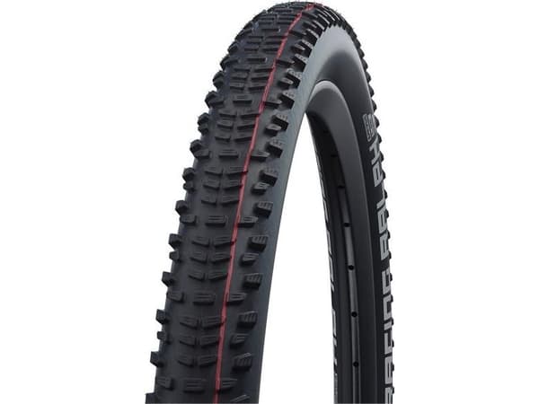 Schwalbe Racing Ralph, 29", MTB, Slanglöst däck, Folding bead, Off-road, Svart, Röd